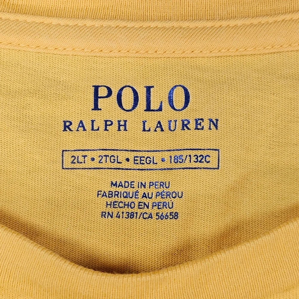 Polo Ralph Lauren T-Shirt 2LT Big Pony Classic Fit Graphic Tee Crewneck Yellow